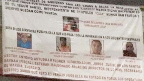 Narcomantas en puerto turístico con un rotundo mensaje vs el CIDA
