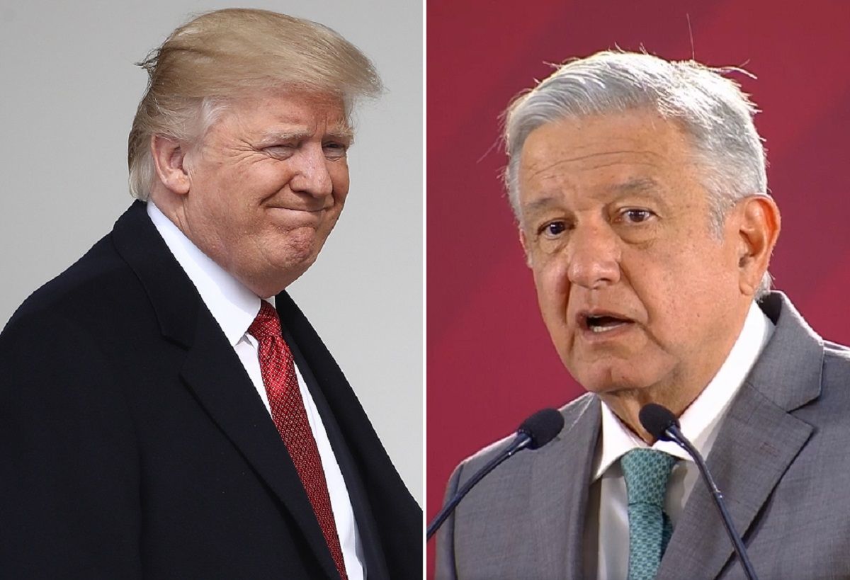 Los presidentes Trump y López Obrador.