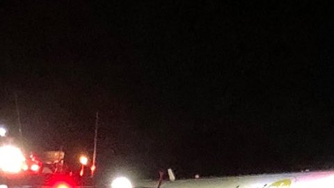 El avión se salió de la pista y cayó al río en Jacksonville