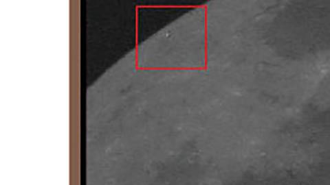 Un destello en la Luna captado por dos telescopios.