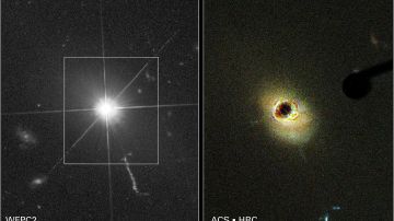 Hubble investiga el corazón de un quásar cercano.