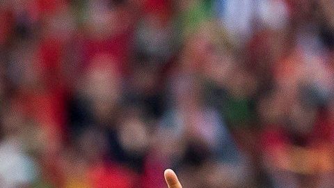El portugués Cristiano Ronaldo celebra el pase a la final de la Liga de Naciones de la UEFA.