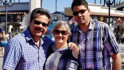 Foto de las víctimas que publicó Rick Shureih en FB. El joven asesinado y la pareja quien permaneció en cuidados intensivos.