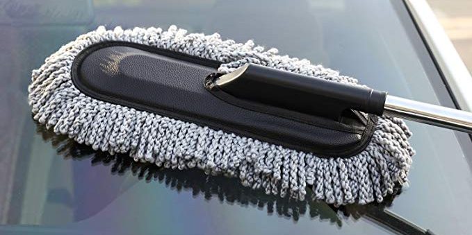 Telescópico lavado de coches Cepillo de Limpieza Limpiador de polvo de cera Fregona microfibra polvo ~ piezas 
