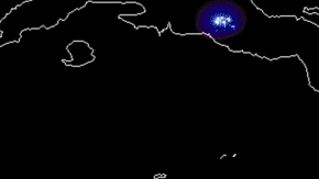 Este GIF muestra el destello de un asteroide en la atmósfera de la Tierra sobre el Mar Caribe el 22 de junio de 2019.