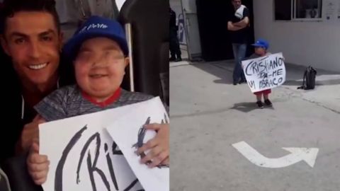 Cristiano Ronaldo se bajó del autobús para abrazar a un niño con leucemia