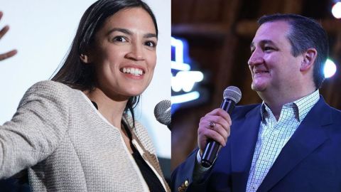 Ocasio-Cortez y Ted Cruz, rivales cercanos.