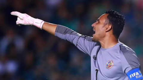 Keylor Navas portando la playera de Costa Rica.