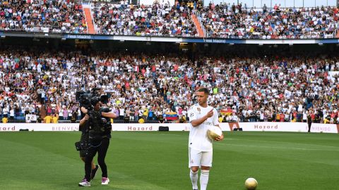 Eden Hazard en el Santiago Bernabeú.