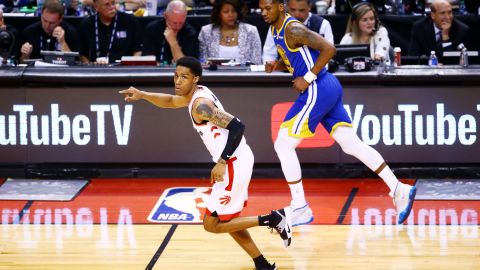 Patrick Mccaw en las Finales de la NBA.