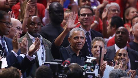 Barack Obama en el Scotiabank Arena.
