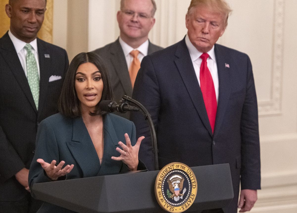 Kim Kardashian y Donald Trump.
