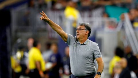 Gerardo Martino durante el partido de Copa Oro entre México y Costa Rica.
