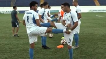Jugadores de la selección de fútbol de Nicaragua.