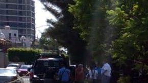 Así quedó el auto del futbolista mexicano de ascendencia camerunesa Joao Maleck.