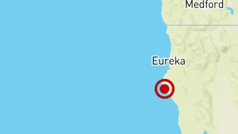 El temblor fue cerca de Eureka.