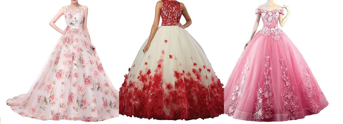 6 vestidos de gala con diseños florales para usar en tu fiesta de quinces -  La Opinión