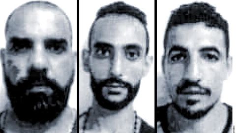 Revelaron los nombres de los tres presuntos terroristas.