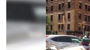 Tracy Morgan al bajarse del auto