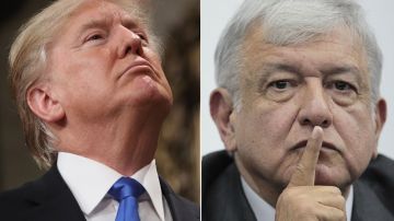El presidente Trump presiona a su homólogo mexicano López Obrador sobre la inmigración de indocumentados.