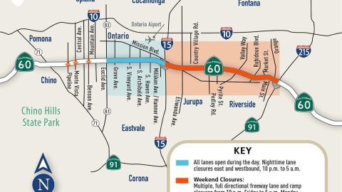 Autopista 60 cierres