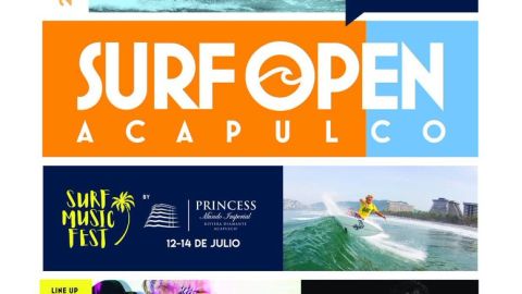 El Abierto Mexicano de Surf se llevará a cabo del 12 al 14 julio en Acapulco.