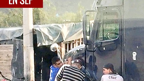 La venta ilegal de combiustible a la vista de todos.