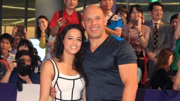 Michelle Rodríguez junto a Vin Diesel.