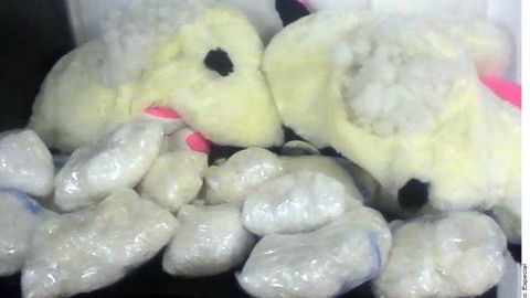 La droga estaba el interior de los osos de peluche.