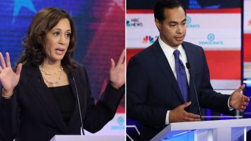 Kamala Harris y Julián Castro son dos de los candidatos demócratas que participarán en el foro. (Archivo)