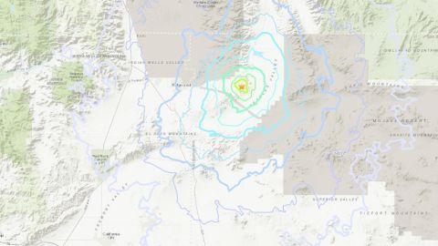 Temblor en Ridgecrest el 23 de julio de 2019.