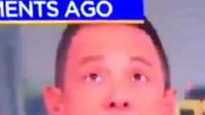 Pasado el susto, la presentadora bromeó en Twitter: "Pobre brazo de Juan".