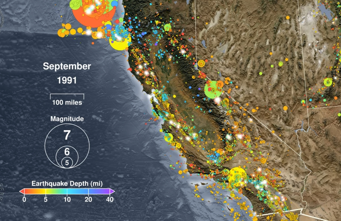 Video 30 años de terremotos en California en un minuto La Opinión