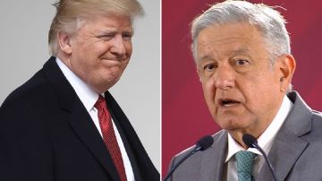 Los presidentes Trump y López Obrador.