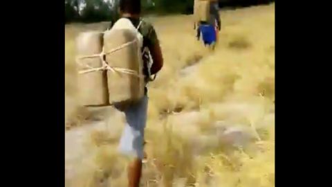 VIDEO: Así pasan por la frontera droga "las mulas" del Cártel del Golfo y Los Metros