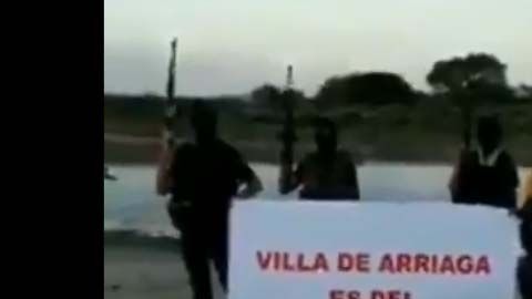 Supuestos sicarios del CJNG en Villa de Arriaga en San Luis Potosí.