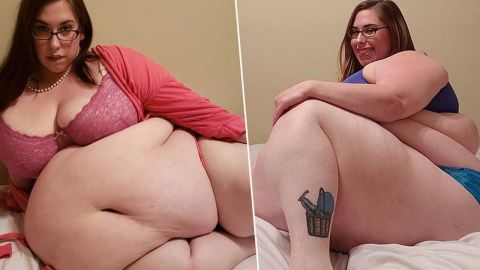 Hazel pesa casi 180 kilos y dice estar a gusto con su cuerpo.