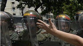 Esta fotografía de archivo muestra parte de la crisis en Venezuela.