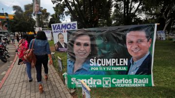 Campaña de candidatos para la presidencia de Guatemala.
