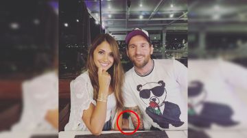 La esposa del Lionel Messi, Antonela Roccuzzo compartió una foto romántica pero la atención fue acaparada por uno de los hijos del matrimonio