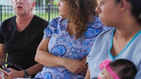 De izquierda a derecha, Gloria Maunez, Irkania Orama y Nilian Quiñones son algunas de puertorriqueñas que alegan discrimen.