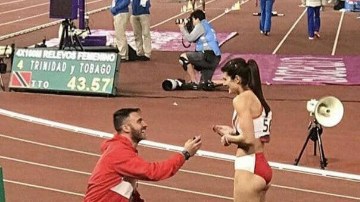 Una escena bastante romántica tuvo lugar hoy en los Juegos Panamericanos de Lima 2019.