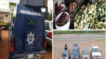 Camionetas monstruo droga y arsenal le decomisan a narcos en estado fronterizo