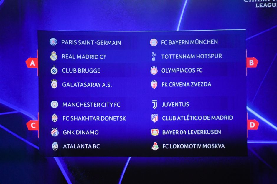 Así quedaron los Grupos de la UEFA Champions League.