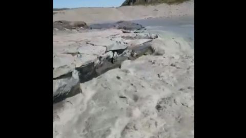 Así es como se veía correr el agua con potencia.