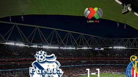 Un punto obtuvo Puebla al no poder superar como local a Chivas Guadalajara