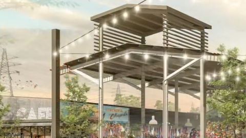 El mercado nuevo contara con áreas al aire libre para comer y comprar.