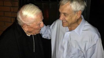 El presidente Piñera y su tío centenario, en 2017