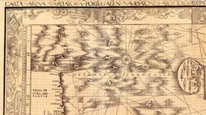 Carta Marina de Matin Waldseemüller de 1516.