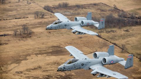 Fearsome four-ship: 188th Warthogs train at Razorback Range